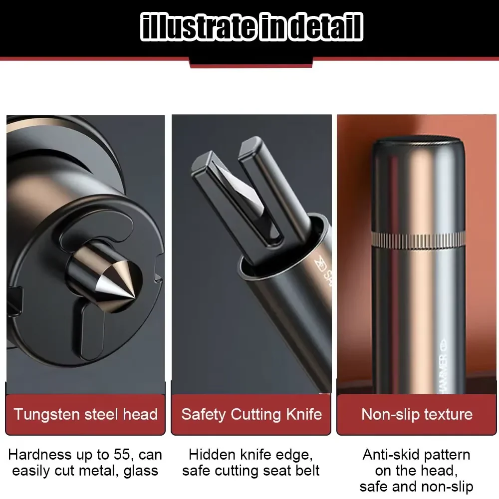 2-in-1 Car Safety Tool for Jaecoo | Emergency Glass Breaker & Seatbelt Cutter - Image 5