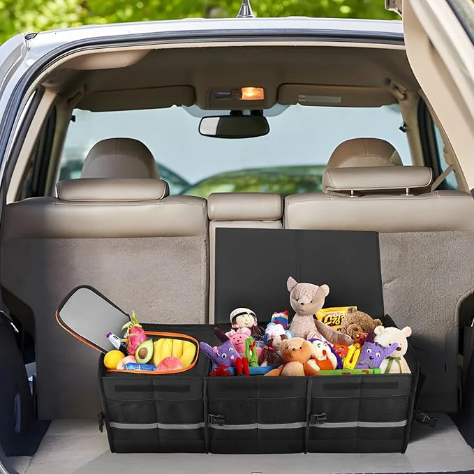 Car Boot Organiser 115L – Foldable Storage Box with Cooler Bag & Compartments - Image 7