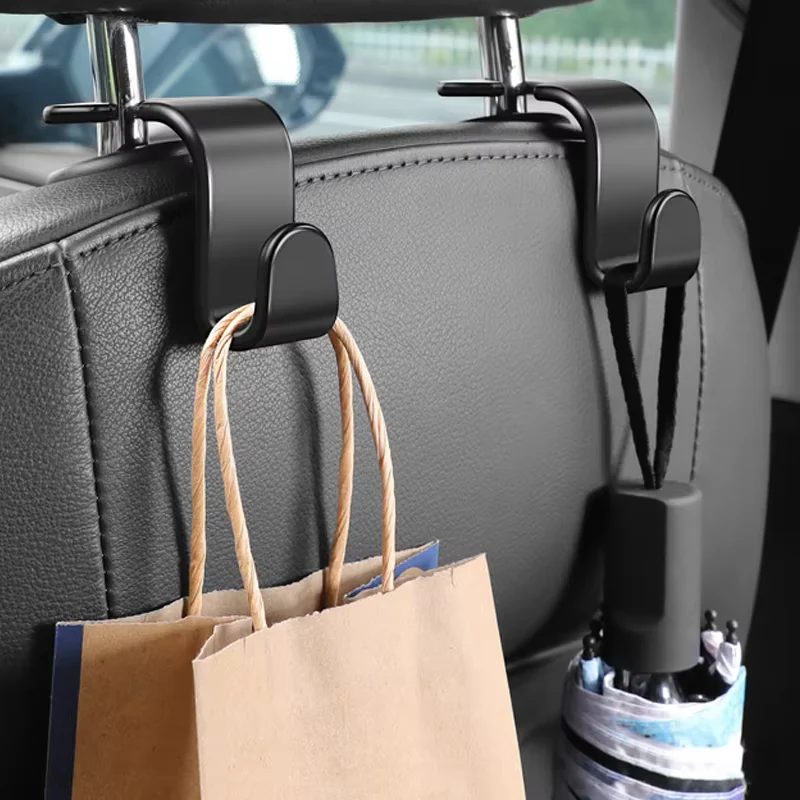 Car Headrest Hooks – Seat Back Bag Holder Clips (2 Piece Set) - Image 6