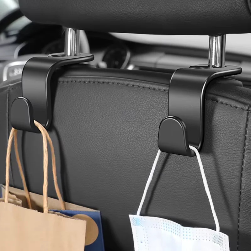 Car Headrest Hooks – Seat Back Bag Holder Clips (2 Piece Set) - Image 7