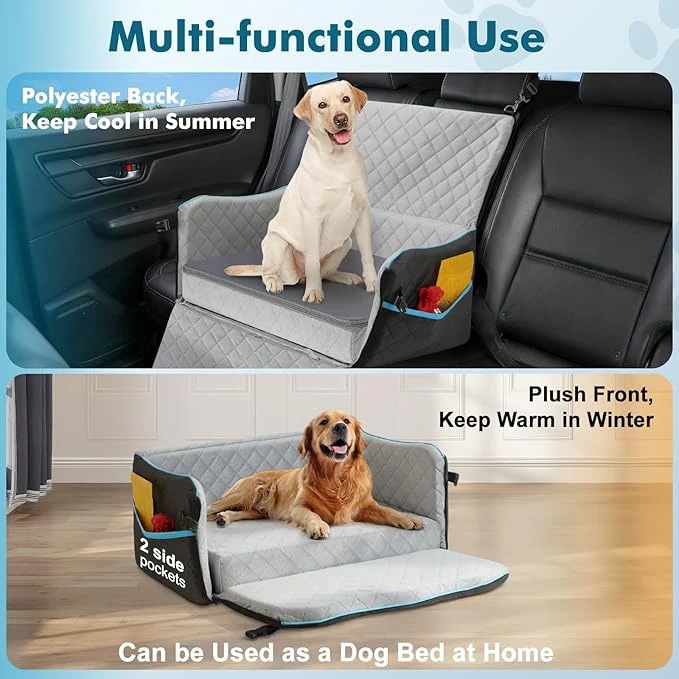 Dog Car Seat Bed – Back Seat Booster & Travel Bed for Pets - Image 4