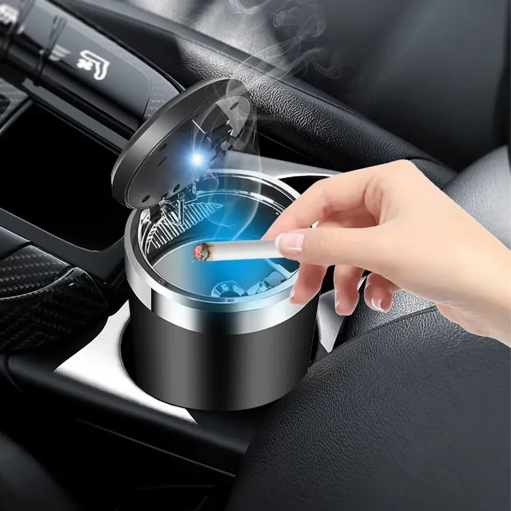 LED Car Ashtray Cup for Jaecoo | Illuminated Storage Container with Lid - Image 4