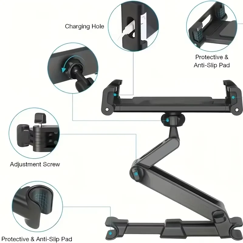 Rear Seat Tablet & Phone Holder for Jaecoo | Adjustable Headrest Mount - Image 5