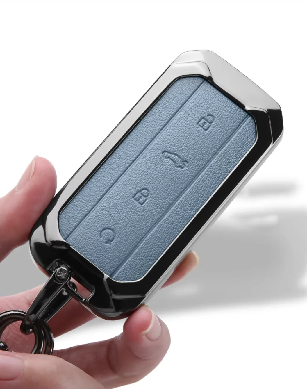 Zinc Alloy Leather Key Case for Jaecoo J5 – Metal Protective Cover & Keychain - Image 5